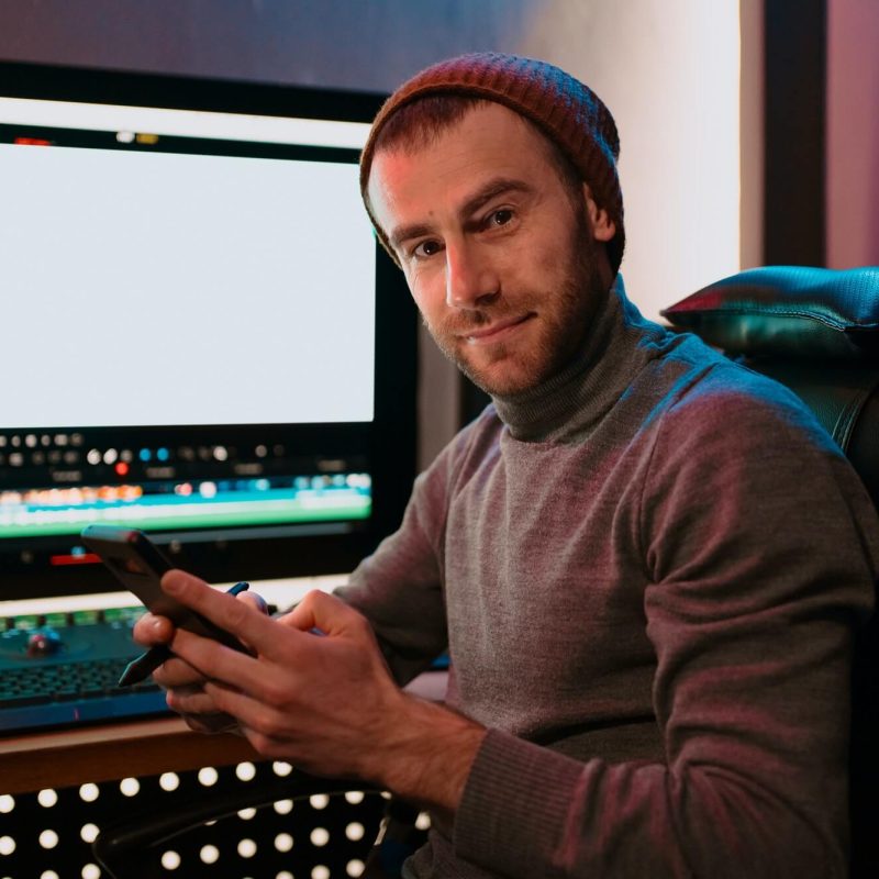 male-video-editor-sitting-at-his-computer-using-phone-1.jpg